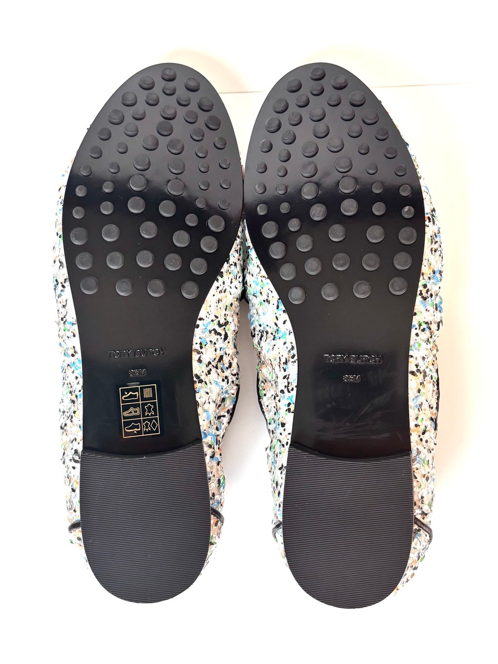 Tory Burch Minnie Ballet Sequined Loafers Flats New - Picture 3 of 7